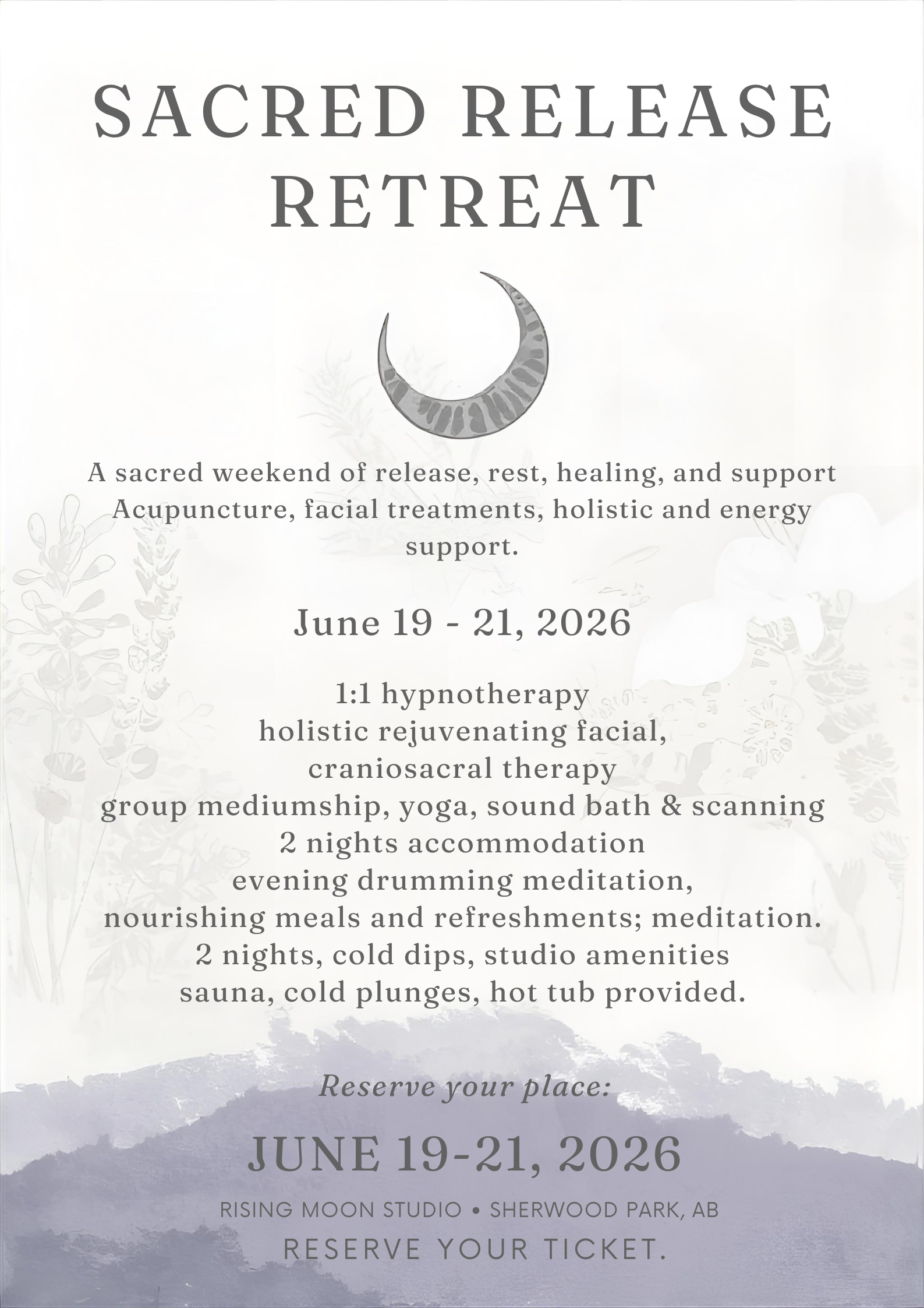 Sacred Release Retreat event poster